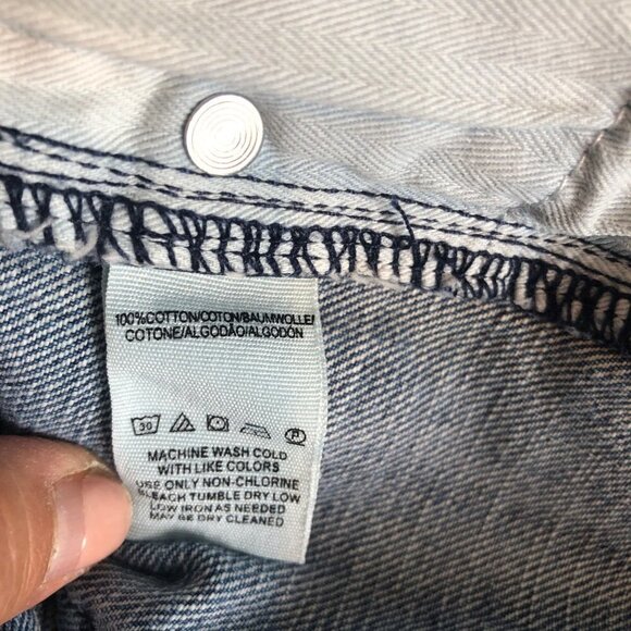 Free People Shorts Uptown High Rise‎ Button Fly Distressed Denim Women’s Size 29 - Picture 7 of 8